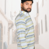 Premium Oxford Casual Shirt Yellow/Blue Stripes (SF)