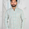 Premium Oxford Cotton Green Checks Casual Shirt (SF)