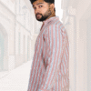 Premium Oxford Cotton Pink Stripes Casual Shirt (SF)