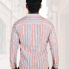 Premium Oxford Cotton Pink Stripes Casual Shirt (SF)