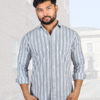 Premium Oxford Grey Stripes Casual Stylish Shirt (SF)