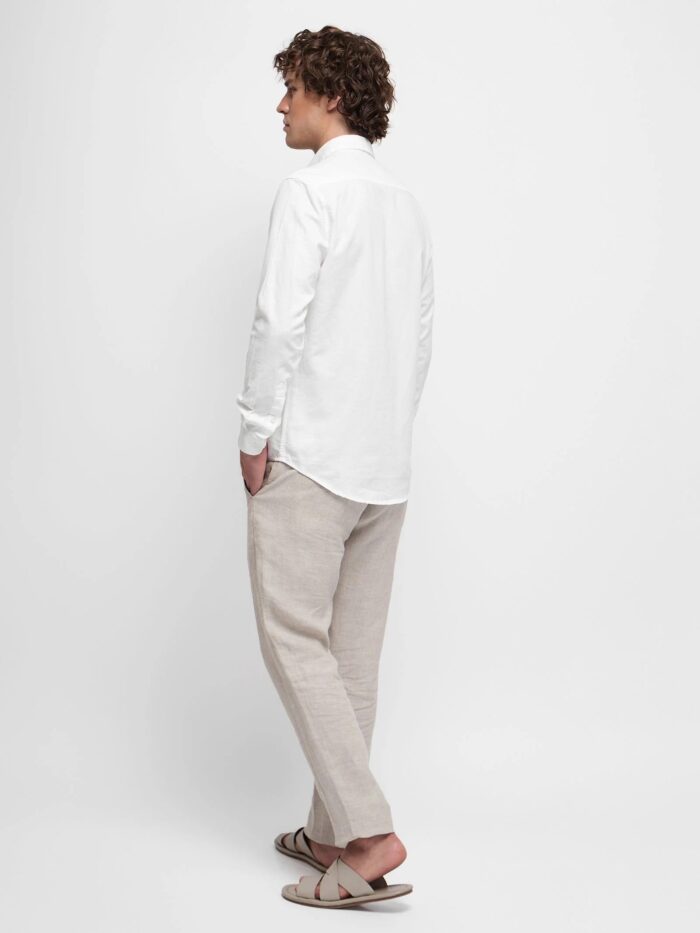 Premium Oxford Cotton Plain White Casual Shirt (SF)