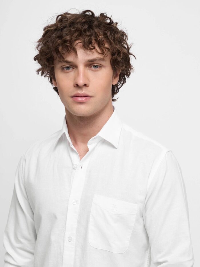 Premium Oxford Cotton Plain White Casual Shirt (SF)