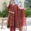 Red Anarkali dress for women