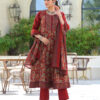 Red Anarkali dress for women