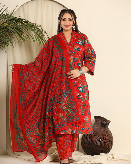 Red_Floral_Cotton_Digital_Print_3_Pcs_Suit_Plus_Sizes_Only__1 Red Floral Cotton Digital Print 3 Pcs Suit (Plus Sizes Only)