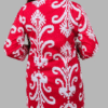Red Floral Ikkat Print Kurti