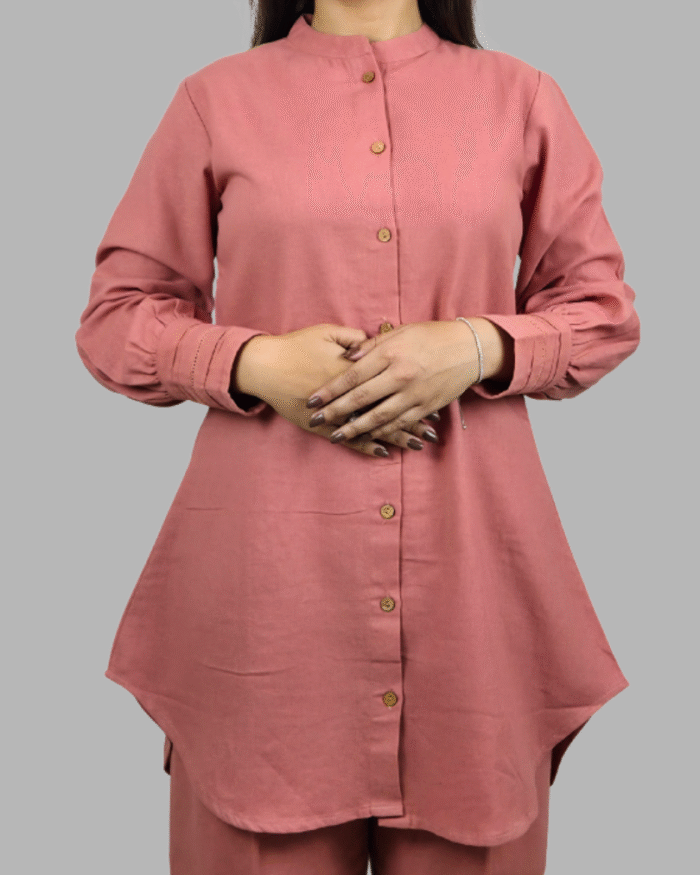 Rose Pink 2 Pcs Co-ord Set