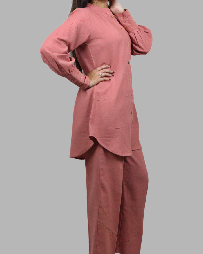 Rose Pink 2 Pcs Co-ord Set