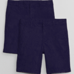 Blue shorts in stretch cotton