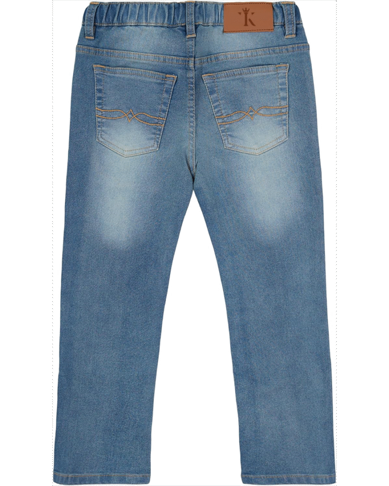 Light Blue Straight Leg Jeans