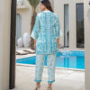 Sky Blue Floral Digital Print 2 Pcs Co-ord Set