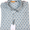 Sky Blue Jaipuri Full Sleeve Printed Shirt for Men