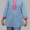 Sky Blue Katha Handwork Kurti for women