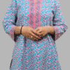 Sky Blue Katha Handwork Kurti for women