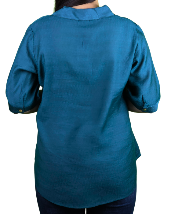Solid Blue Tunic Top