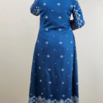 Teal_V_Neck_2_Pcs_Anarkali_Kurta_Set_3 Black V Neck 2 Pcs Anarkali Kurta Set