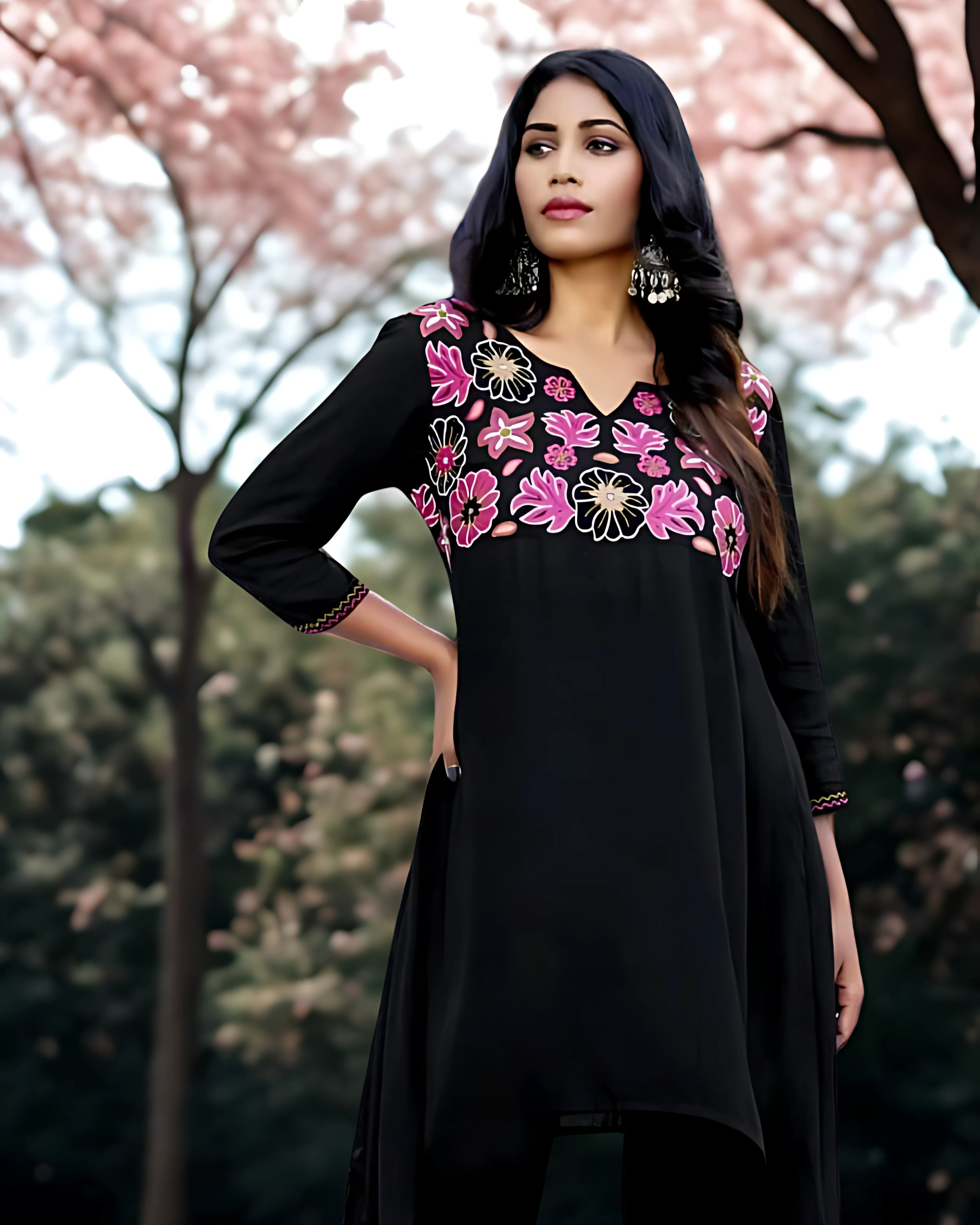 Untitleddesign_42_46b070b7-3817-416f-bfbd-a7b9d169a9d2 Black Embroidered Co-ord Set