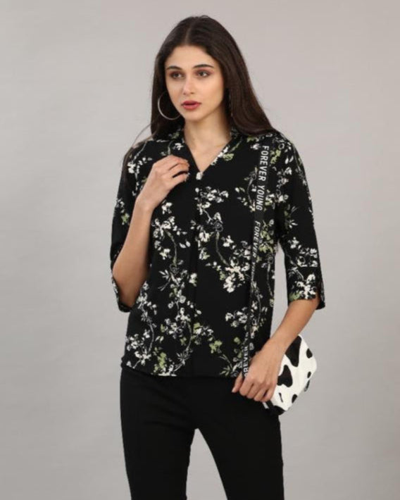 WhatsApp_Image_2025-04-10_at_7.06.54_PM_1 Black Floral Print V Neck Top