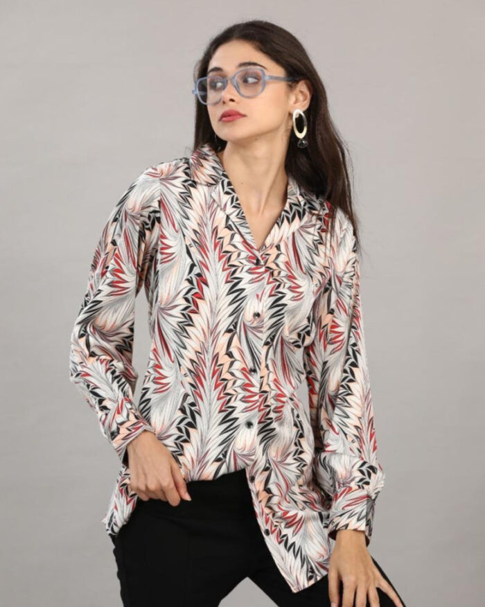 Off White Printed Shirt