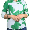 White_With_Green_Print_Shirt women white with green print shirt