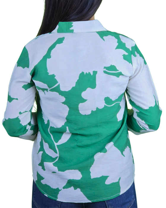White_With_Green_Print_Shirt_3 women white with green print shirt