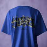 Dark Blue Short-Sleeved, Oversized T-shirt