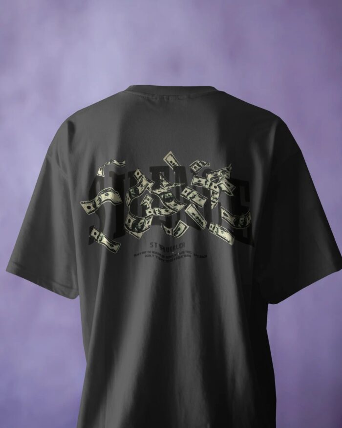 Silence Black Oversized Tshirt