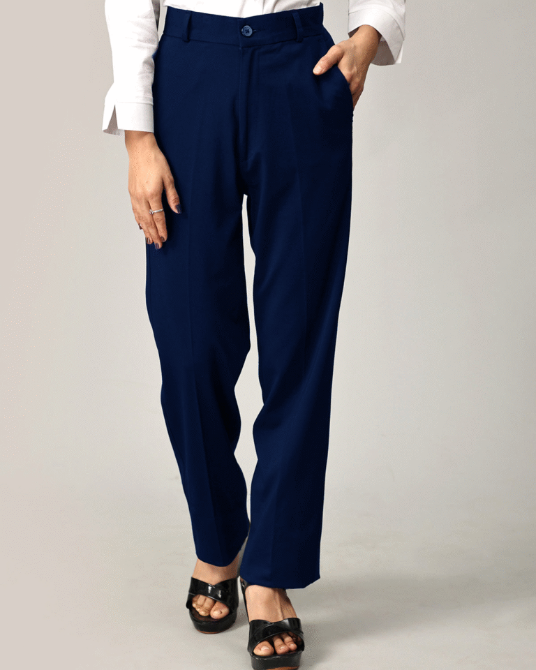 Blue Tencel Fabric Formal Trousers