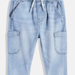 Boys Regular Fit Pure Cotton Cargo Jeans
