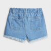 Washed Denim Shorts with Adjustable Belt