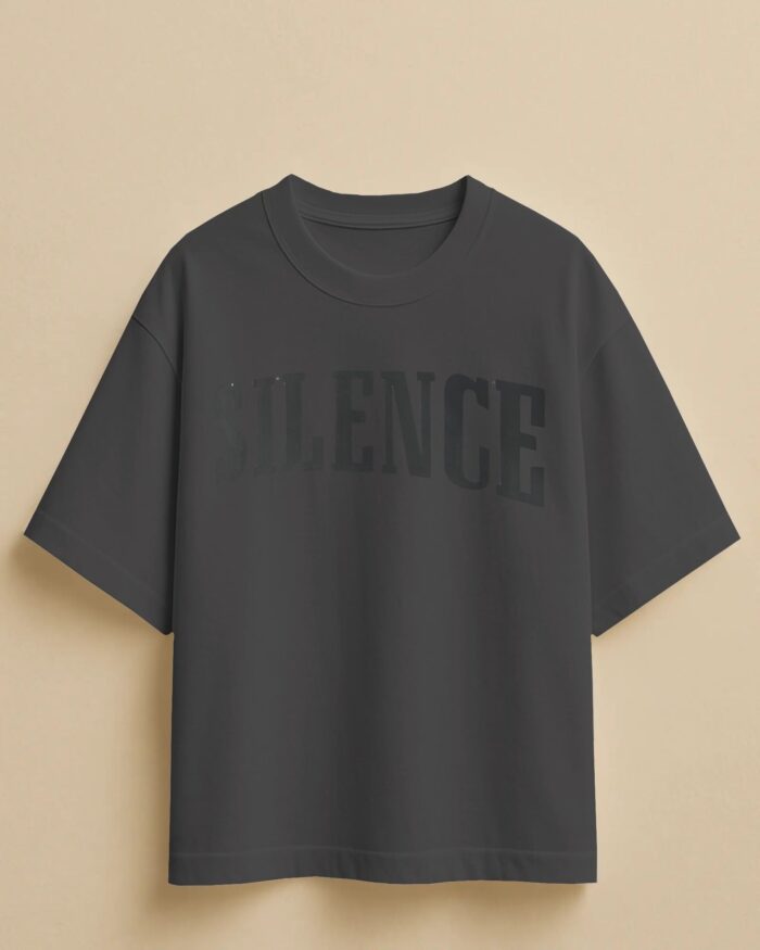 Silence Black Oversized Tshirt