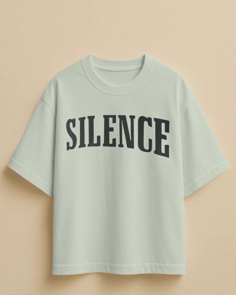 Light Grey Short-Sleeved, Oversized T-shirt