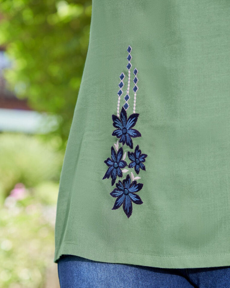 mahendi-green-rayon-embroidered-tunic_1 Light Green Tunic Top