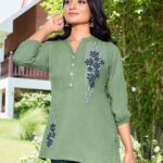 mahendi-green-rayon-embroidered-tunic_3 Light Green Tunic Top