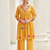 Yellow Embroided Co-ord Set