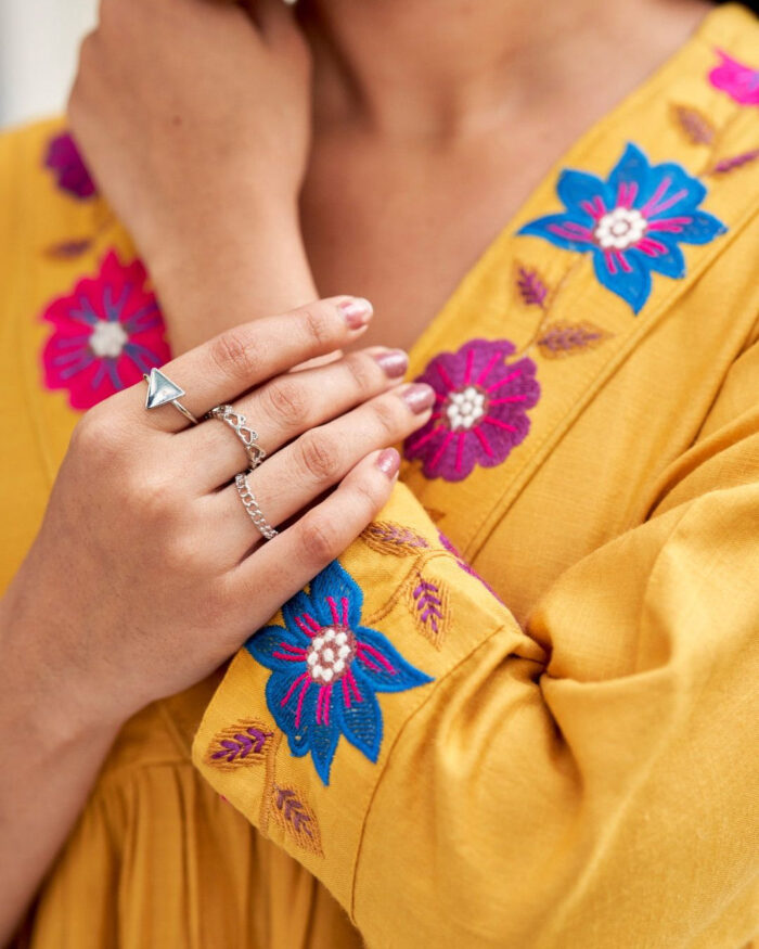 Yellow Embroided Co-ord Set