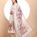 Pink Fusion With White-Tassel Work Malchanderi 3 Pcs Kurta Set