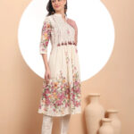 Pink Fusion With White-Tassel Work Malchanderi 3 Pcs Kurta Set