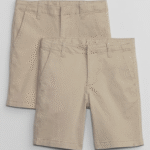 Cream Shorts in stretch cotton