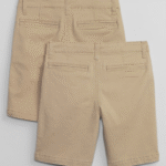 Cream Shorts in stretch cotton