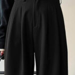Black Straight Fit Tailored Pants